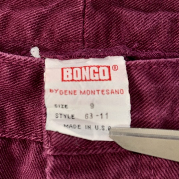 Vintage Bongo high waist exposed button fly tapered jeans 9 - Picture 10 of 11